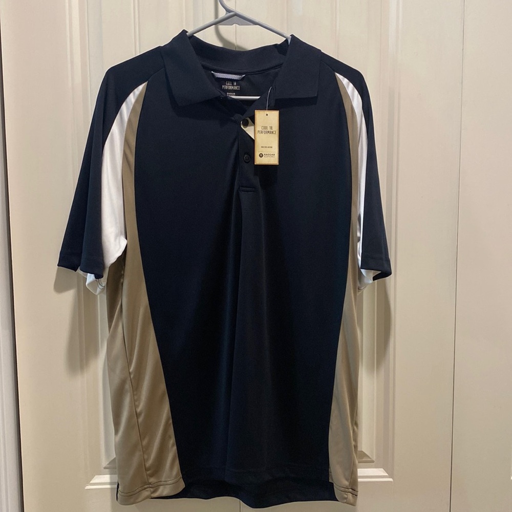 Brand new Haggar Cool 18 Performance black golf polo
